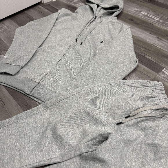Gray Polo Tracksuit Set